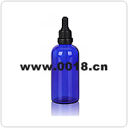 Blue dropper glass bottle